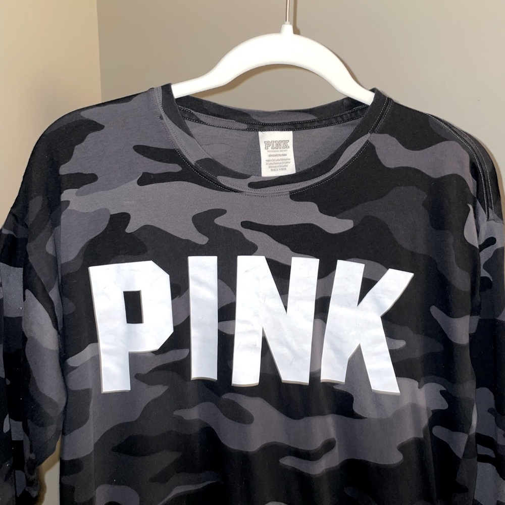 PINK- Long Sleeve Campus Tee